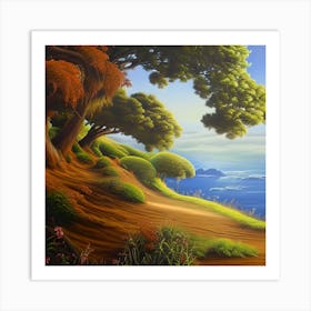 Tree Top View Art Print