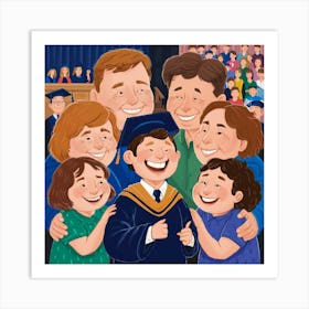 Graduation Family Art Print