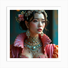 Portrait Of A Chinese Woman Art Print