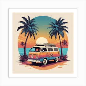 Vw Camper Van Art Print