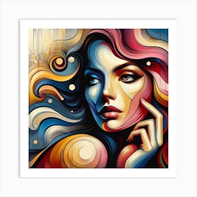 Abstract Of A Woman 17 Art Print