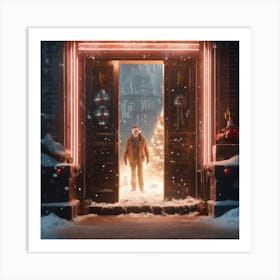 Santa'S Entrance Art Print