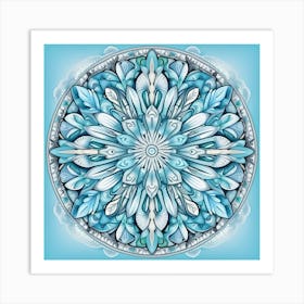 Snowflakes In A Circle Art Print