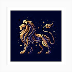 Zodiac Lion 3 Art Print