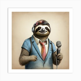 Sloth 64 Art Print