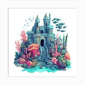 Underwater Castle 1 Art Print