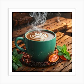 Coffee Cup With Steam 3 Art Print