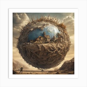 World In A Ball Art Print