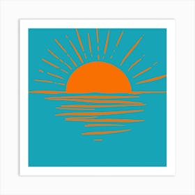 Sunrise Over The Ocean Art Print