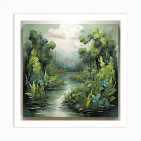 Default Original Landscape Plants Oil Painting 26 Art Print