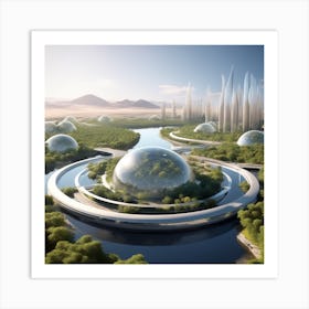 Futuristic City 272 Art Print