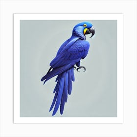 Blue Parrot Art Print