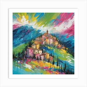 Tuscan Village 1 Art Print