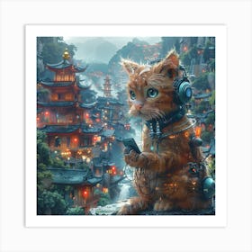 Cat In The City 1 Art Print