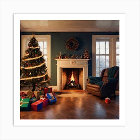 Christmas In The Living Room 16 Art Print