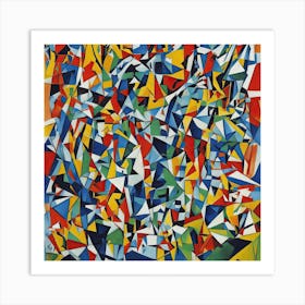 Abstract Painting Cubism Art Print