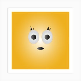 Face With Big Eyes Art Print