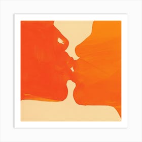 Kissing Couple Art Print