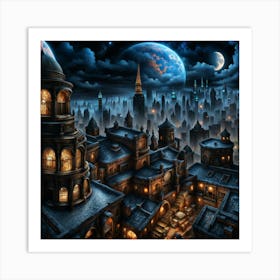 Fantasy City 35 Art Print