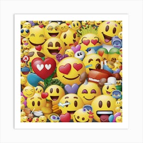 Emojis Art Print