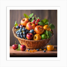 Basket Of Fruit Art Print