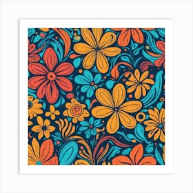 Floral Pattern 5 Art Print