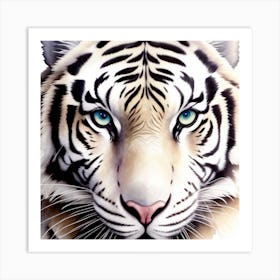 White Tiger Art Print