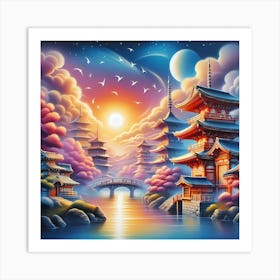 Asian Landscape Painting 25 Art Print