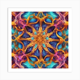 Abstract Psychedelic Mandala Art Print