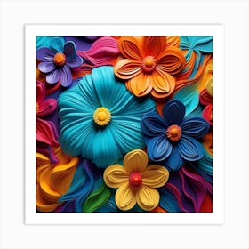 Colorful Flowers 34 Art Print