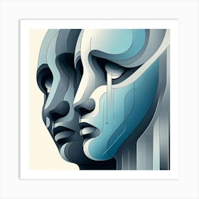 Two Heads Art Print