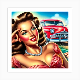 Pin Up Girl 1 Art Print