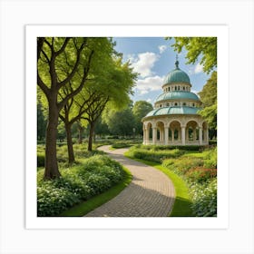 Gazebo In The Park Art Print