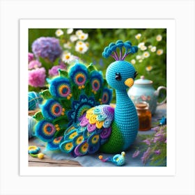 Amigurumi, Peacock 2 Art Print