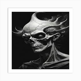 Skeleton Skull Art Print