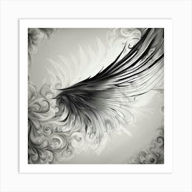 Black and White Abstract Art 5 Art Print