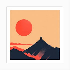 Sunset In The Mountains 5 Art Print