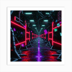 Futuristic Tunnel Art Print