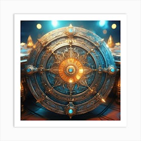 Shield Of The Gods Art Print