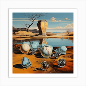 Magic021 The Persistence Of Memory Salvador Dali With Easter 1 Art Print