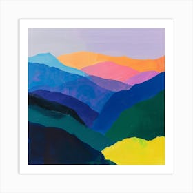 Colourful Abstract Great Smoky Mountains National Park Usa 4 Art Print