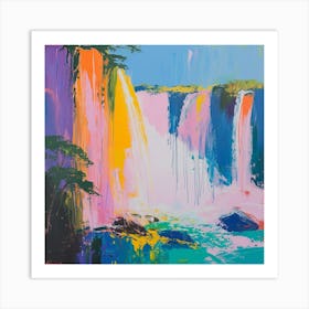 Abstract Travel Collection Iguazu Falls Argentina Brazil 4 Art Print