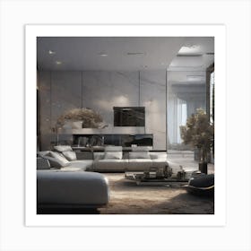 Modern Living Room 2 Art Print