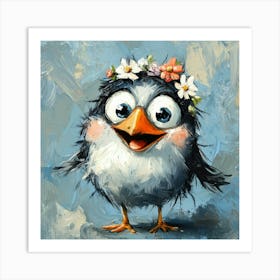 Bird In A Flower Crown 2 Poster