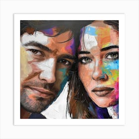 Portrait Of A Couple 1 Art Print