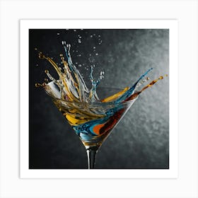 Splashing Martini Art Print