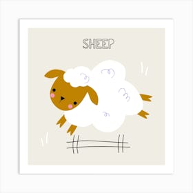 cute sheep Art Print