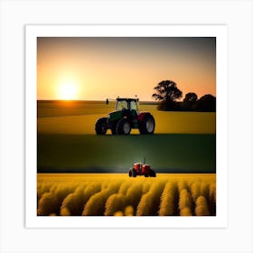 Tractor Trails Art Print