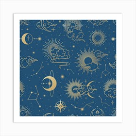 Seamless Galaxy Pattern Art Print