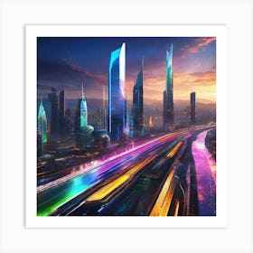 Futuristic Cityscape 103 Art Print